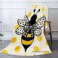 thumbnail image 2 of Joocar Bee Polka Dot Flannel Throw Blanket For Winter Gift Home Sofa Bed Decoration 50x60 inch, 2 of 5