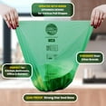 thumbnail image 2 of 120 Counts 1.6 Gallon (1.6-1.75-2 Gal) Compost bin kitchen Bags, Strong compost bags for countertop bin, Fit 4.5,6,7,8 Liters.ASTM D6400, US BPI and Europe OK compost HOME certified, 2 of 11