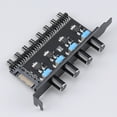 thumbnail image 1 of Computer Case Fan Speed Controller IDE/SATA 1 To 8 Way Hub 3Pin/4-Pin Stepless Variable Speed Radiator Controller For PC SATA 4 Control 8 Other, 1 of 5