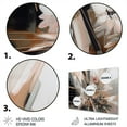 thumbnail image 3 of Designart "Linear Floral Elegance Rose Gold V" Floral Metal Wall Art Prints, 3 of 4