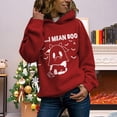 thumbnail image 2 of WEAIXIMIUNG Sweatshirts d'Automne pour Femmes Plus Décontracté Je Veux Dire Imprimé Vache Manches Longues Sweat à Capuche, 2 of 4