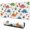White Dinosaurs Colorful-1, variant on Long Mouse Pads for Desk,White Dinosaurs Colorful Leaves Pattern Desk Mats on Top Of Desks, Desk Mouse Pad Extra Large with 3mm Non-Slip Base and Stitched Edge for Gaming,Office,Work,Home 31.5"x11.8"
