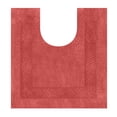 thumbnail image 4 of Home Weavers 100% Cotton Contour Rug Toilet Mat, Soft & Absorbent Bathroom Contour Mat, Washable Bath Contour Rug, 20"x20", Coral, 4 of 10