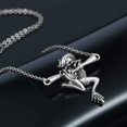 thumbnail image 3 of Necklace for Men, Frog Necklace, Vintage Silver Funny Summer Holiday Animal Necklace for Men, 3 of 7