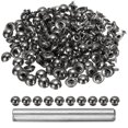 thumbnail image 1 of Uxcell 100pcs Remaches de Cuero Redondos de 12mm Remaches de Cuero Picos Punk Rápidos Decoración de Artesanía de Cuero con Perforadora para Clavos de Roca Ropa Cinturones Bolsas Zapatos, Gris, 1 of 7