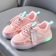thumbnail image 6 of Ccpelsie Boys Girls LED Light up Shoes Kids Tennis Athletic Running Footwear Walking Breathable Lightweight Sneakers(Pink,29), 6 of 8