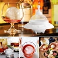 thumbnail image 1 of Whiskey Round Ice Cube Tray Silicone Bulb Shaped Ball Ice Maker for Cocktails Freezer, 1 of 6