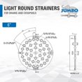 thumbnail image 5 of Couvercle de Drain de Sol Passoire JUMBO Fonte 15cm Rond, 5 of 5
