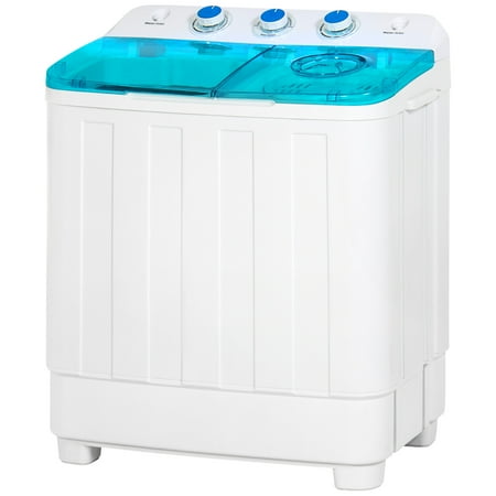 Best Choice Products Portable Mini Twin Tub Compact Washing Machine w/ Spin Dry Cycle, 18lb Load Capacity