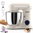 thumbnail image 1 of Batidora de pedestal CEBORY 6,5 qt 660 W, 10 velocidades, crema almendra, 1 of 6
