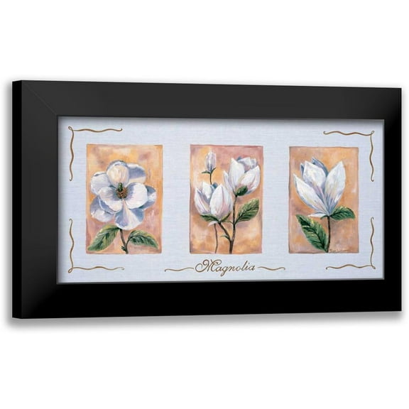 Withaar, Rian 14x9 Black Modern Framed Museum Art Print Titled - Magnolia Triptychon