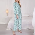 thumbnail image 5 of Wukai Sea Turtle Print Women's Pajama Set - Soft Long Sleeve Sleepwear for Comfort and Style-Large, 5 of 9