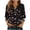 A-Black#01, variant on Hawaiian Shirts for Women Trendy Summer 3/4 Length Sleeve Tropical Floral Printed Button Down V Neck Graphic T-Shirts Dressy Casual Beach Blouses with Smoked Sleeves A-Blue#01 XXL