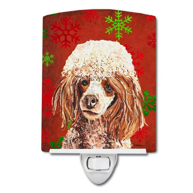 Carolines Treasures SC9747CNL Lampe de Nuit en Céramique Rouge Miniature Caniche Rouge