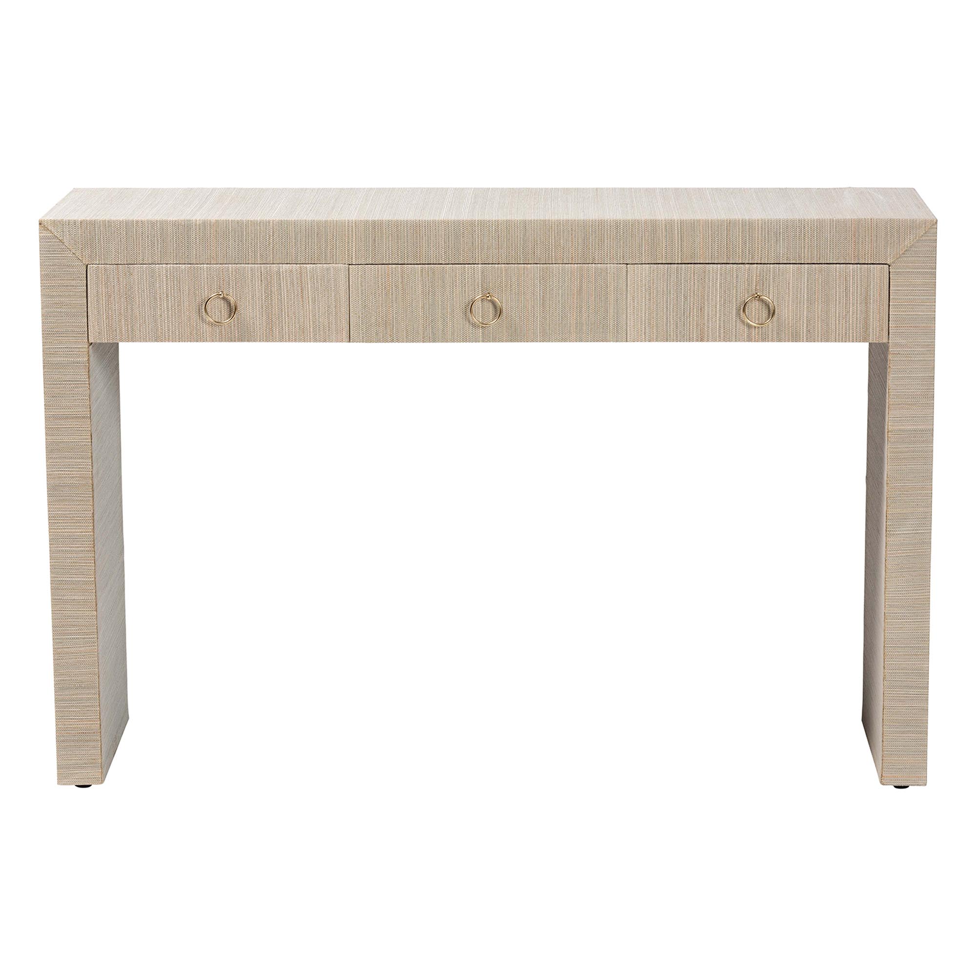 bali & pari Cielo Boho Console Table, 3-Drawer, Natural