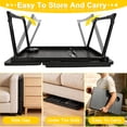 thumbnail image 5 of Foldable Laptop Bed Tray Table, Adjustable Angle Portable Lap Desk with Cup Holder, Multifunction Bed Table for Working, Reading, Eating on Bed Sofa, 5 of 6