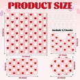 thumbnail image 2 of 4Pcs Valentine's Day Bathroom Set Pink Red White Heart Non-Slip Bath Mat U-Shaped Toilet Rug Toilet Lid Cover Shower Curtain with Hooks for Home Hotel Accessories Decoration, 2 of 7