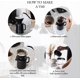 thumbnail image 3 of 500ml pour coffee maker set, premium ceramic v60 dripper and decanter, 1-2 cup home filter coffee maker (black) 26s, 3 of 5