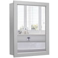 thumbnail image 1 of Gymax Armoire à Pharmacie Murale Miroir avec Tablette Réglable, Gris, 1 of 10