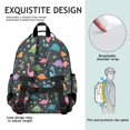 thumbnail image 5 of Colorful Dinosaur and Floral Pattern Cute School Backpack Bag for School with Padded Back and Adjustable Shoulder Straps 15.25"x11.5"x5.25", 5 of 5