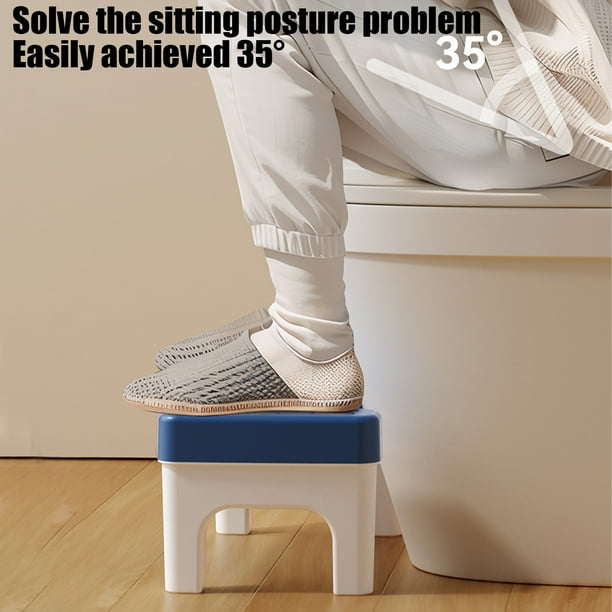 Repose-Pieds Toilette Ergonomique Antidérapant – Tabouret Squat Salle De Bain, Design C, Confort Naturel