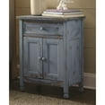 thumbnail image 3 of Alaterre Furniture Country Cottage Rustic Accent Cabinet, Sideboard Buffet Cabinet with Storage Drawer and Two Doors, Blue Antique Finish, 3 of 7