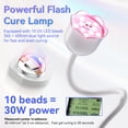 thumbnail image 2 of Lámpara UV/LED recargable Makartt Mini de 30W con cuello flexible sensor automático y 4 temporizadores para secado rápido de esmalte de gel en manicura casera disponible en negro y blanco, 2 of 8