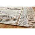 thumbnail image 4 of Casavani Hand Block Print Dhurrie Gray Rectangle Kilim Outdoor Yoga rug 4x12 Feet, 4 of 5
