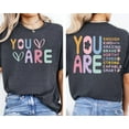 thumbnail image 3 of You are Inspiration Christian Positive Affirmation Tee Casual Blessed Saying Tops Shirt, Men's And Women's Graphic Tee 100% Cotton by TBun, Full Sizes S-5XL, 3 of 5