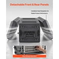 thumbnail image 3 of VEVOR 4U Rack Case, 12 in Depth, Rackmount Flight Case Shallow Rack with Microphone Compartment, Polyethylene Construction, Recessed Latches, Easy Installation, for Amplifier, 8.7 in Internal Depth, 3 of 9