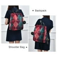 thumbnail image 4 of FORMRS Women's Travel Backpack Purse Anti-Theft Hidden Pockets Casual Shoulder Bag, Vibrant Green Tartan Pattern, 4 of 7
