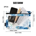 thumbnail image 5 of 2 Pack Flip Folders with Clear PVC Window Binder Pouches 3-Ring Binder Organizer for Office & Home Blue Ink Pattern, 5 of 6