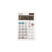 Sharp Calculators EL-330WB with LCD displays Professional Desktop Calculator, White