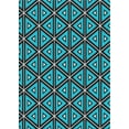 thumbnail image 1 of Ahgly Company Machine Washable Indoor Rectangle Transitional Blue Diamond Blue Area Rugs, 4' x 6', 1 of 7