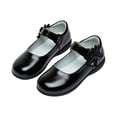 thumbnail image 5 of FINALGANG Kids Girls Adjustable Single Strap Plain Glossy Mary Jane Shoes Smooth Insole Low Flat Heel School Performance Formal Dress Shoes Lovely Shoes 4.5-5 Years, 5 of 5