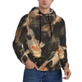thumbnail image 2 of Pofeuu Koi Fish Tranquility Print Mens Casual Hooded Collar Drawstring Hoodies Pullover Sweatshirts Casual Long Sleeve Shirts-X-Large, 2 of 7