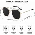 thumbnail image 5 of Square Polarized Sunglasses for Women Men Small Mirrored Lens, 5 of 5