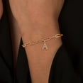 thumbnail image 3 of Gold Initial Bracelets for Women Girls - Dainty 16K Gold Plated Bracelet | 26 Alphabets Bracelets | Monogram Charm Bracelet | Preppy Jewelry | Gold Jewelry for Women | Teen Girls Gifts Stuff, 3 of 5