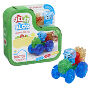 Jelly Blox Tractor Set | Toddler & Preschool Building Blocks | Includes 12 Pieces Kids Can Squeeze, Stretch, Squish | Ages 2+