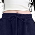 thumbnail image 5 of UACY Girls Wide Leg Sweatpants Baggy Sweat Pants for Teen Girls Kids Loose Fit Straight Leg Joggers with Pockets Drawstring Waist (Navy, 5-6 Years), 5 of 6