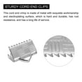 thumbnail image 4 of 200Pack Ribbon End Crimp Clamps, 10mm Stripe Texture Pinch Cord End Clasps, Silver White, 4 of 6