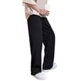 thumbnail image 3 of Pantalones casuales de seda de hielo, pantalones casuales de seda de hielo para hombres, pantalones de pierna ancha, pantalones plisados, funcionamiento suave, 3 of 9