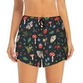thumbnail image 2 of Balery Forest Flora and Insects Pantalones cortos deportivos para mujer con forro y dos bolsillos, elásticos, para entrenamiento, gimnasio, yoga-Small, 2 of 7