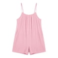 thumbnail image 6 of Kaemgyyd Romper for Women Casual Sleeveless Spaghetti Straps Rompers Fashion Lightweight Wide Leg Shorts Jumpsuit with Pockets, 6 of 6
