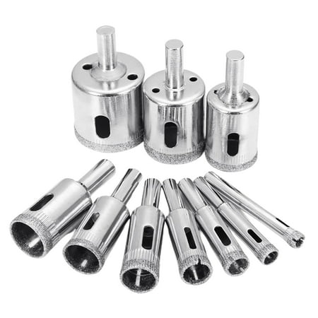 

Cheers.US 10Pcs Diamond Core Hole Saw Drill Bits Tool Cutter For Tiles Marble Glass