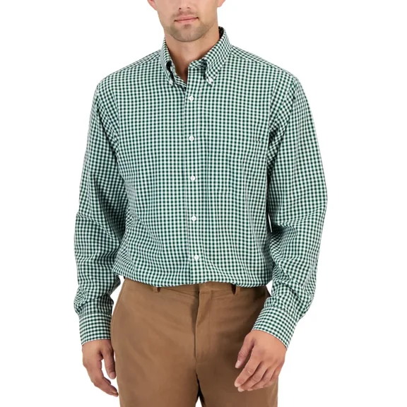CLUB ROOM Regular Fit Dress shirt, Eden Green, L 16.5 in 32-33
