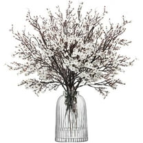 Viworld Artificial Baby Breath Flowers Fake Gypsophila Bouquets 6 Pcs Faux Silk Flower Real Touch Flowers for Wedding Farmhouse Decor DIY Home Party Office Kitchen Hotel Bathroom Garden White