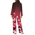 thumbnail image 4 of Renewold 2 Pieces Comfy Pajama Set for Women Size XL Valentine's Day Pink Hearts Nightwear Pullover Tops for Indoor Activities Lightweigh Button Sleepwear, 4 of 6