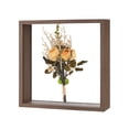 thumbnail image 1 of Marco de Flores Secas Uxcell, Marco de Sombra de Madera de 8 x 8 Pulgadas, Marco de Imagen de Acrílico Doble [Café], 1 of 1