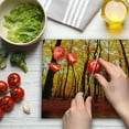 thumbnail image 3 of Nature Cutting Board, Forest Trees in the Fall with Orange Warm Leaves Lake Woodsy Design Farmhouse, Decorative Tempered Glass Cutting and Serving Board, Large Size, Brown Orange, by Ambesonne, 3 of 5